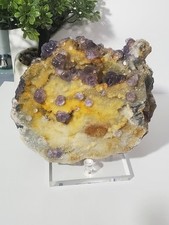 Tanzanite Fluorite On tan-colored quartz-rich matrix Statement PEACE 1KG 210G picture