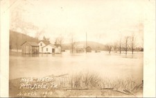 HIGH WATER pittsfield pa 1913 real photo postcard rppc pennsylvania flood picture