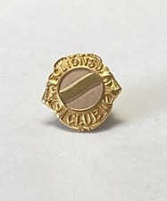 Vintage Lions Club Logo Gold Plated Pin 1/10 10K Pinback picture