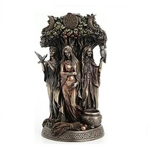 Resin Statues Danu Irish Triple Goddess of The Tuatha De Danann Bronze Finish picture