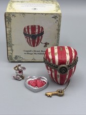 Boyds Bears Treasure Box Cupid's Heart Box w/Hugs McNibble Trinket Box picture