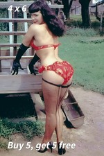 4x6 🟢 - Bettie Page - Vintage Publicity - 1960s - Retro Model Archive - Photo picture