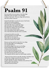 Inspirational Scripture Wall Art Bible Verses Psalm 91 Wall Decor Christian Wall picture