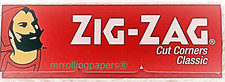 Zig Zag Rolling Papers Classic Red Cut Corners 60 Lvs/PK *Discounts*USA SHIPPED* picture