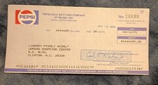 Pepsi - Cola Company Checks One 1991 Mint picture
