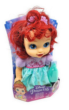 Disney Princess Baby Arielle Doll Red Hair Aqua Lilac Dress Little Mermaid New picture
