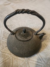 Japanese Nambu Tekki Kumagai Kenjiro Sand Iron Teapot Rare Handcrafted Kettle picture