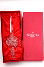 Waterford Crystal Vintage Etched Spire Tree Topper Christmas Ireland 10.5” NWB picture