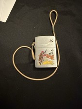 Vintage 1959 Zippo Lossproof Lighter Hunter & Dog Hunting Scene With Lanyard picture