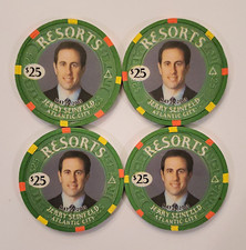 Resorts Atlantic City $25 Casino Chip Jerry Seinfeld May 24, 2003 Set Of 4 picture