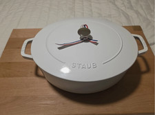 Staud Cast Iron 6.25 qt, Oval, Dutch Oven,  White picture