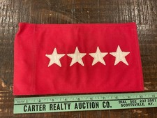 ORIGINAL WWII ERA US 4 STAR GENERAL VEHICLE CAR RANK FLAG picture