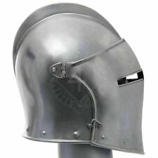 Steel Helmet 18GA Steel Medieval Bascinet Helmet Knight Wearable Armor Helmet picture