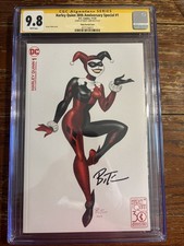 Harley Quinn 30th #1 Bruce Timm Variant Signed CGC 9.8 By Bruce Timm picture