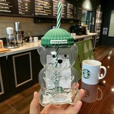 2026 Starbucks Barista Bear Glass Cup Limited Edition Collectible Gift - NEW picture