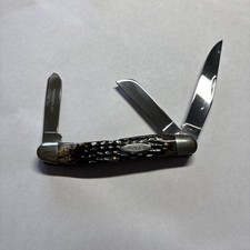 VINTAGE CASE XX 63047- 3 BLADE STOCKMAN 2 DOT  BONE HANDLES 1978 KNIFE NEAR MINT picture