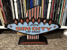 Vintage LAS VEGAS Casino Welcome to Sultry Sin City Las Vegas Sign Retro Decor picture