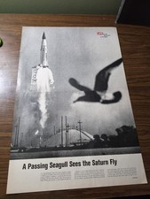 Saturn 1 NASA Vintage Original Print Ad 20x14 1964 picture