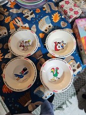 VTG 1995 Kelloggs Cereal Bowls Set Of 4 Tony Tiger Toucan Sam Corny Rice Crispie picture