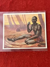 1930s Austria Munchen “Secret Powers” INDIAN FISHERMEN Tobacco Card #99 G-VG picture