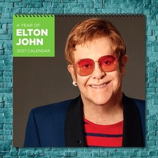 Elton John 2027 Wall Calendar 12 Month Celebrity Photo Fan Collectible picture