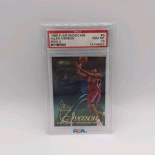 1996 Flair Showcase Allen Iverson Row 2 #3 RC PSA 10 GEM MT Pop 29 picture