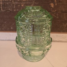 Vintage Large Green Chantilly Stars and Bars fairy lamp in mint condition. picture