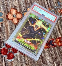 2024 Topps Chrome Marvel Sapphire Ghost Rider Gold Parallel /50 #90 PSA 9 picture