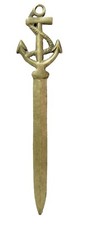 Brass Anchor Nautical Vintage Letter Opener Decorative Office Home  picture