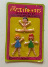 Vintage Vintage LITTLE SWEETHEARTS Fold Up Dolls Display Card picture