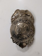 Vintage 1930s NJ Deputy Sheriff Badge Medallic Art Co NY Obsolete Law Enforcemen picture