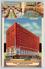 Postcard Washington, D.C. The Ambassador Downtown Hotel Pool Cars Exterior View picture
