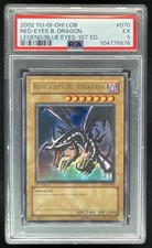 2002 Yu-Gi-Oh Blue Eyes White Dragon 1st Edition Red-Eyes B. Dragon PSA 5 picture
