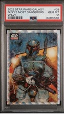 Topps 2023 Star Wars Galaxy Galaxy's Most Dangerous #39 Boba Fett /99 PSA 10 picture
