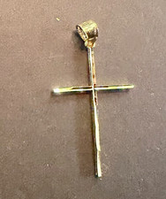 Solid 10k Gold Cross Pendant - 1.5” picture
