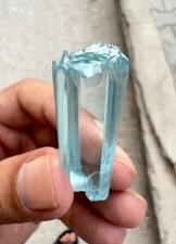 75 Carat Natural Blue Aquamarine Crystal From Shigar Valley Pakistan picture