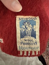 Vintage Kenwood 40s 50s Red 100% Wool Made In USA Blanket Throw Bedspread 78 in picture
