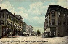 Amesbury Massachusetts MA Main St. Store Storefront c1910s Postcard picture