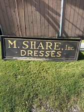 Wonderful Large Antique Smaltz Advertising Sign Dresses Dress Clothing Store picture