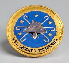 US NAVY - USS DWIGHT D. EISENHOWER - CVN-69 Challenge Coin ·FAST SHIPPING· ·NEW· picture