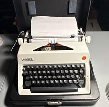 Vintage Olympia International Typewriter West Germany w/ Case Tested Working picture