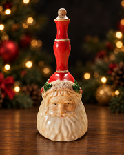 Beautiful Vintage Santa Claus Ceramic Christmas Bell picture