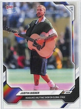 2026 Topps Now #JB01 Justin Bieber Headlines Halftime Show On Global Stage Card  picture
