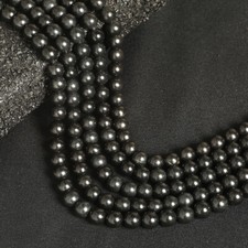 Wholesale 6 8 10 mm Natural Shungite Elite Round Beads Necklace Bracelet Jewelry picture