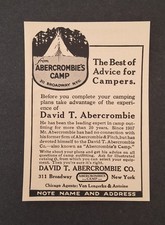 David T. Abercrombie & Fitch Co - 1914 - 1922 AD LOT Camping Tennis Fishing Art picture