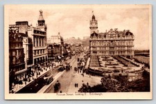 Vintage Princes Street Edinburgh Scotland WR Series RPPC Postcard c. 1910s picture
