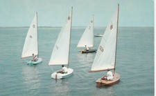Sailfish boats individual sailing boats chrome souvenir postcard picture