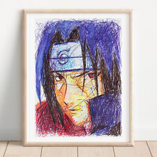 Itachi Ballpoint Pen Print, Naruto Art Poster picture