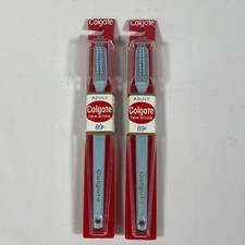 Vintage 1960s Colgate Twin Action Deluxe Toothbrush NOS USA 89 Cent LOT OF 2 picture