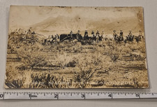 1910s RPPC Photo J A Stroud Moving Cattle Herd Big Bend District Texas Cowboys picture